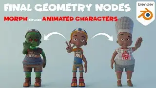Blender Geometry Nodes Character Transformation Tutorial [Tutorial files included]
