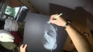 Female drawing timelapse