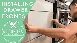 How To Install Cabinet Drawer Fronts With Just Tape | Woodbrew