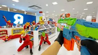 Nerf War | Amusement Park Battle 56 (Nerf First Person Shooter)