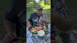 Шашлык на природе вах какая рыба😉 