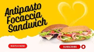 Antipasto Focaccia Sandwich #sanwich #focaccia #antipasto