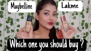 MAYBELLINE FITME FOUNDATION Vs LAKME 9 to 5 PRIMER + MATTE FOUNDATION | Which One You Should Buy 🤔?