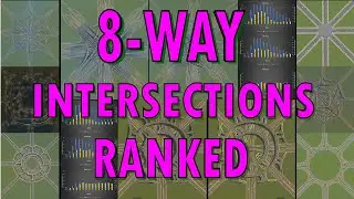 Traffic flow on 15 Different 8-way Intersections (and alternatives) Measured, Ranked and Compared.