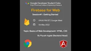 Firebase for Web | Session 1