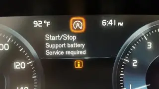 Volvo Start Stop Service Required - Support Battery Replacement