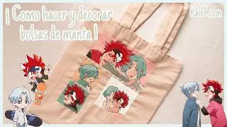Como hacer y decorar bolsas de manta (ecológicas) con anime - [ manualidades anime ]. ✨✨