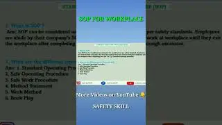 SOP in hindi #sop #swp #safety #workplace