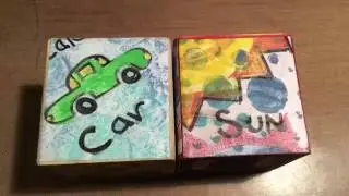 #CACSchoolArt Alphabet Block redesign part 2 Covering the blocks