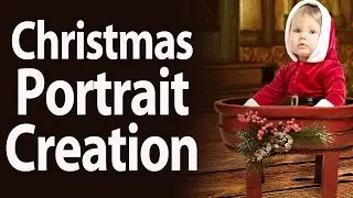 Using Digital Backgrounds and Photoshop To Create Christmas Portraits