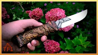 Как сделать нож из напильника, с резной рукоятью. Своими руками. DIY