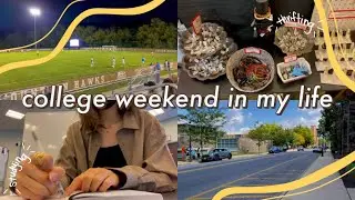 what i do on the weekend in college (thrifting, studying, squid game, & more)