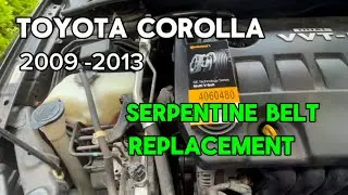 How to Replace the Serpentine Belt on a Toyota Corolla | 2009 - 2013 1.8L 2ZR-FE