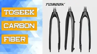 TOSEEK Carbon Fiber Bicycle Rigid Fork 26 / 27.5 / 29 Inch Tapered Tube Front Fork MTB Bike Parts Di