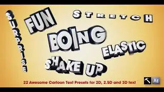 22 Awesome Cartoon Text Presets by felt tips || After Effects Template || VideoHive