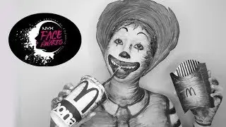 CREEPY RONALD MCDONALD SKETCH MAKEUP - NYX FACE AWARDS INDONESIA 2018