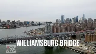 Stunning Aerial Views of Williamsburg Bridge Connecting Brooklyn & Manhattan