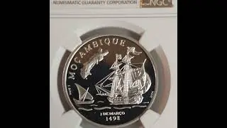 portugal silver coin mozambique 1998 proof