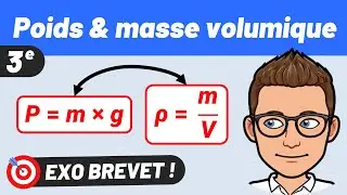 Poids 💪 masse et masse volumique 🎯 BREVET PHYSIQUE CHIMIE