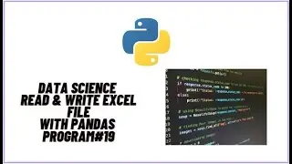 Read & Write Excel Sheet with Pandas | Data Science |  Python Programming | Jupyter NoteBook | IL