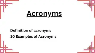Acronyms with Examples | Word Formation