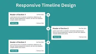 Responsive Vertical Timeline Design Using HTML and CSS Tutorial | Free Source Code