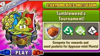Plants Vs Zombies 2:Arena New Week3 Boosterama Over 5.2 Mill No Premium Loadout Tumbleweed.Game 2021