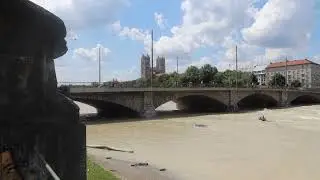 Isar-Hochwasser - Meldestufe 2 - Sperrungen an der Isar am 19.07.2021
