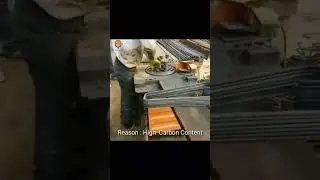 Rebar breaking while Bending | High Carbon Content in Rebar #reinforcement #shorts