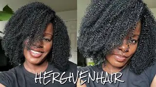 First Time Wearing A Wig! HerGivenHair Kinky & Coily Multi-Textured Half Wig Review