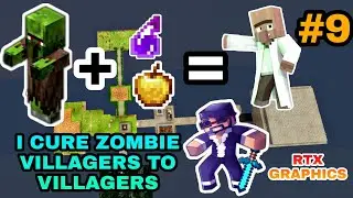 I CURE ZOMBIE VILLAGERS TO VILLAGERS III Minecraft Oneblock