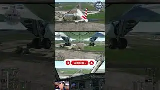 Crosswind Landing@30 knots Chicago O'Hare, 210 FPM | American A320 | 