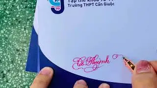 Write Names Super Fast with Bamboo Pen Strokes