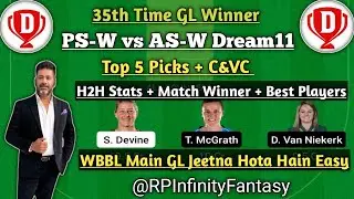 PSW vs ASW Dream11 Team | PSW vs ASW Dream11 Prediction | PSW vs ASW Dream11 Today | PSW vs ASW