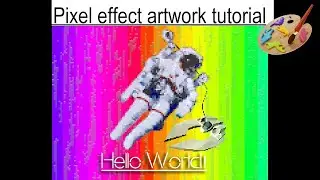Pixel effect artwork tutorial in Lazpaint Image editor.