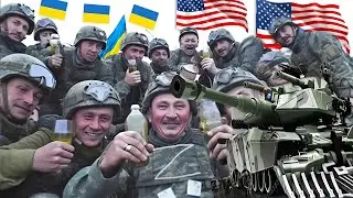 END OF THE WAR! Ukrainian soldiers celebrating victory with American soldiers