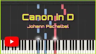 Canon in D ( Easy version) I Synthesia Piano Tutorial