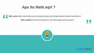 Cara Menggunakan  Math.sqrt() Di JavaScript
