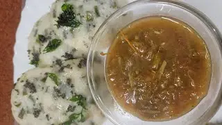 New and healthy recipe of green onions idli With drumstick soup,Today's healthy breakfast ..