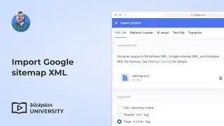 Import Google sitemap XML