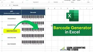 How to Create Barcodes in Excel l Excel Barcode Generator l How to Learn Excel for Beginners 