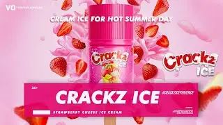 CRACKZ ICE STRAWBERRY CHEESE ICE CREAM LIQUID CREAM ICE..