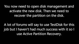 Restoring a raid array after non-raid disk error