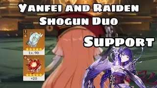 C2 Level 90 Yanfei and C0 Level 90 Raiden Shogun VS Childe | Genshin Impact