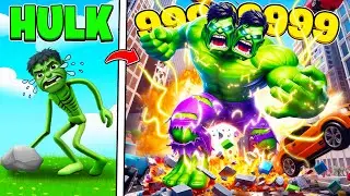 DESTROYING THE WORLD WITH MAX LVL HULK IN ROBLOX !!