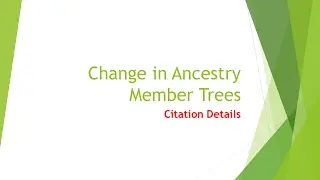 Change in Ancestry Member Trees