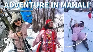 Skiing in Snowy Manali and Longest Zip Line in Solang Valley| Adventures in Himachal Pradesh  🏔️🧗‍♀️