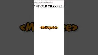 Marquee Html Tag.✅ 