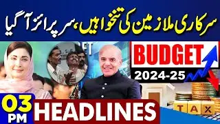 Dunya News Headlines 3PM | Budget 2024-25..! | Salaries Increase Again? | Imran Khan | LHC | 13 June