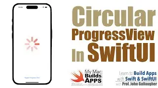 NEWER VERSION LINKED IN DESCRIPTION. Ch. 6.7 Simple Circular Progress View in SwiftUI